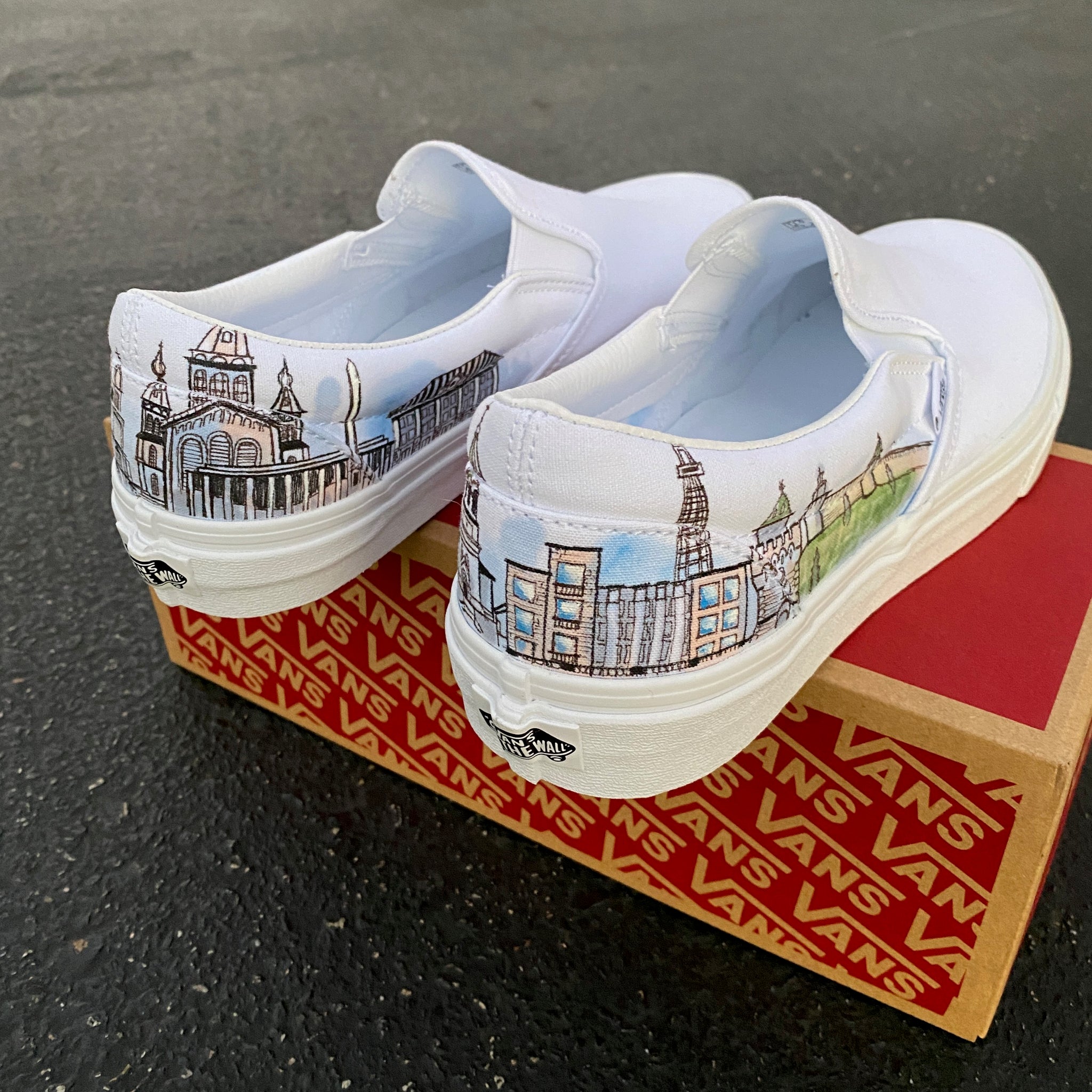True White Vans Slip ons - mens 11 - custom order - invoice 2 of 2 – B  Street Shoes