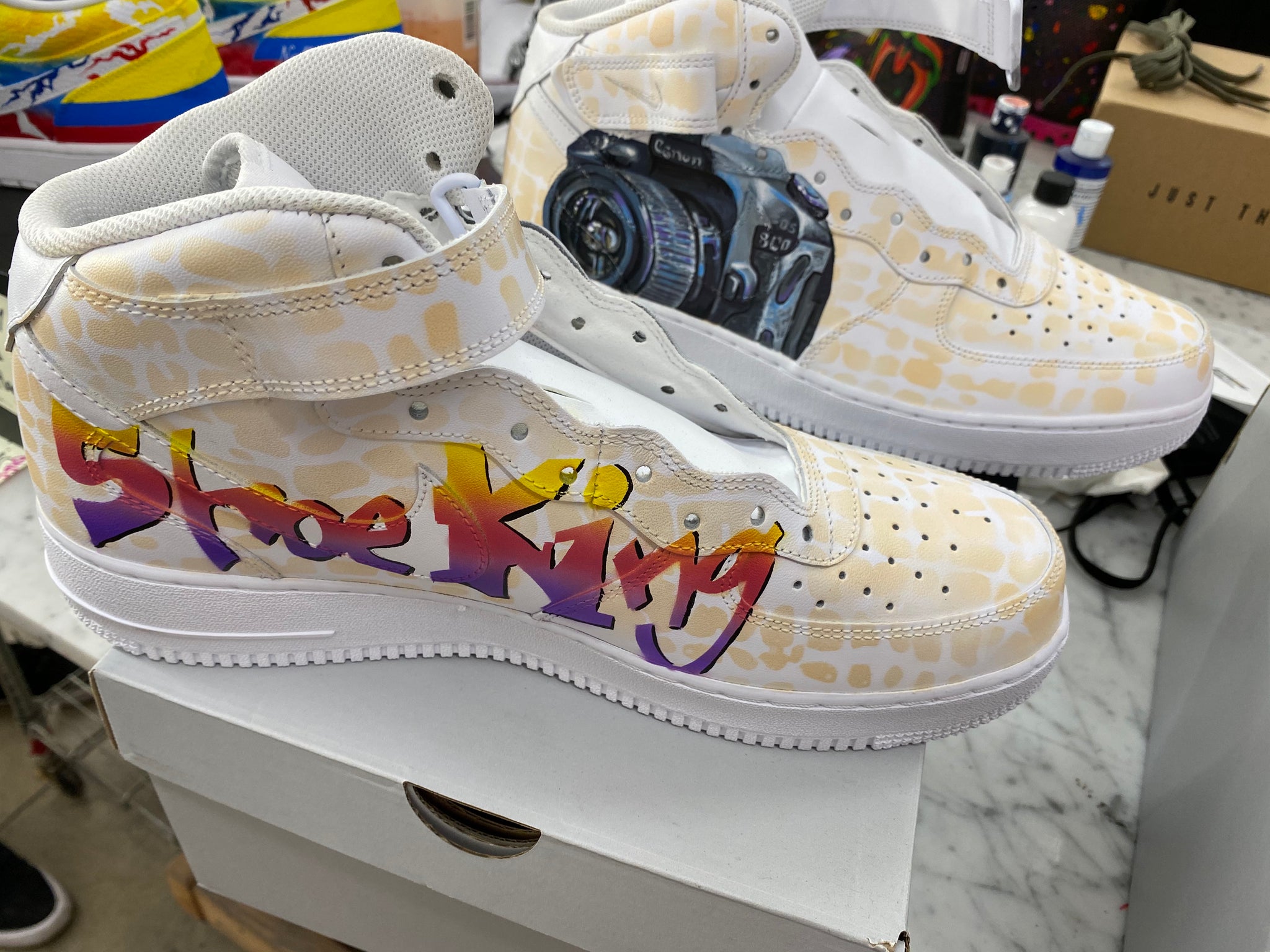 White Nike AF1 Mid - Mens 12 - Custom Order - Invoice 2 of 2 â B Street Shoes