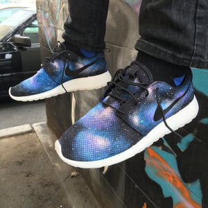 Galaxy Roshe One Custom Hand Painted Sneakers – B Street Shoes