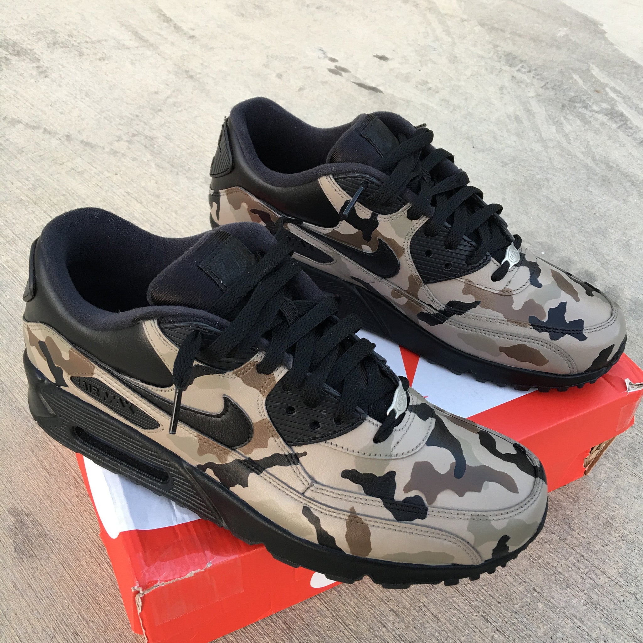 Painted Camo Air Max 90 Sneakers – B Street Shoes
