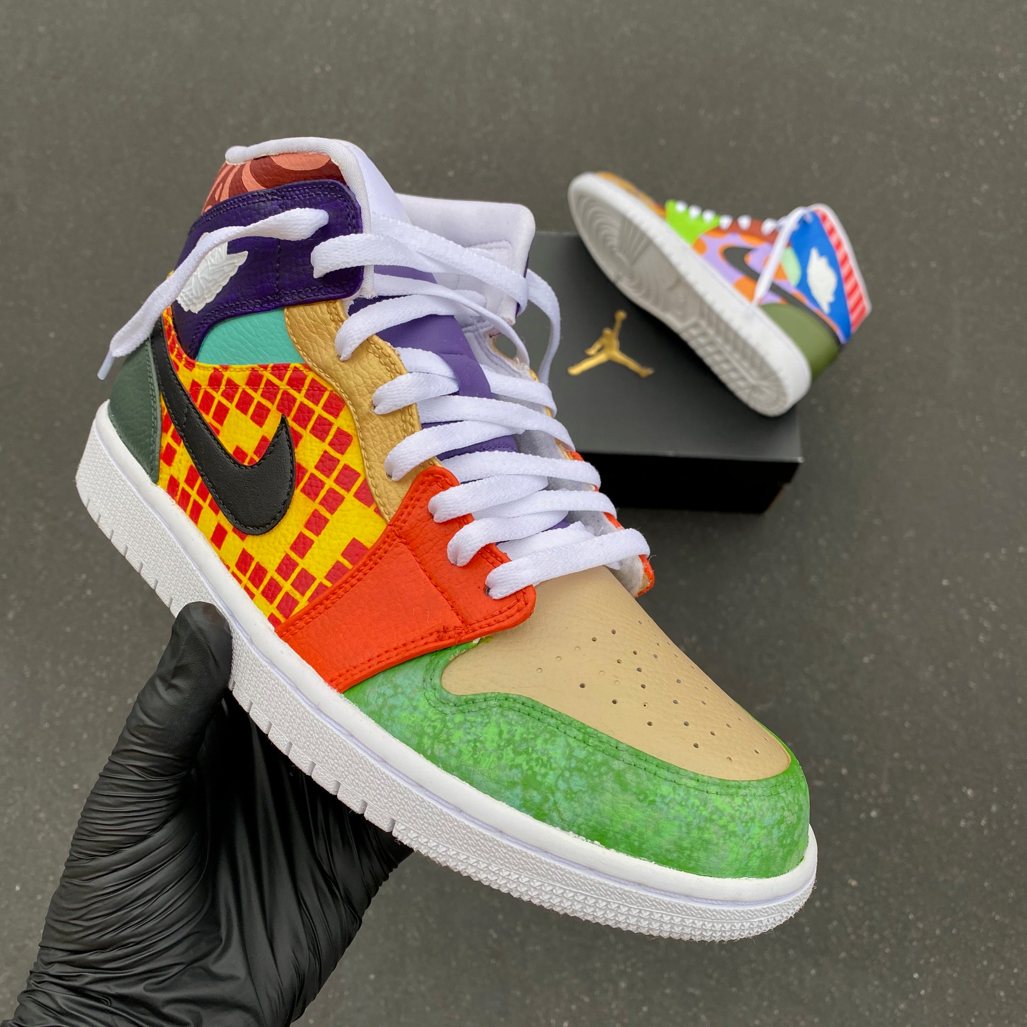Nike dunks custom painted Clearance