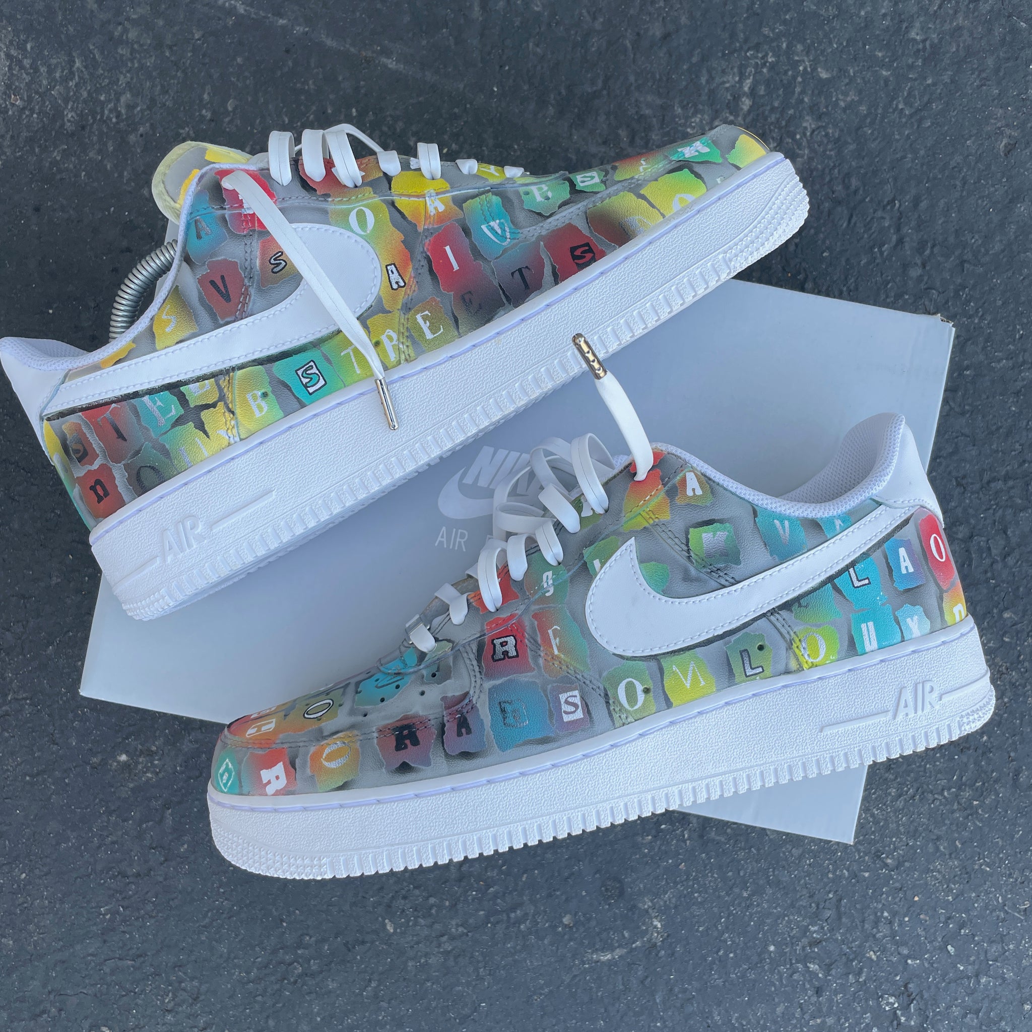 White Nike Af1 lows - 3 pairs - Custom Order - Invoice 2 of 2 – B Street  Shoes