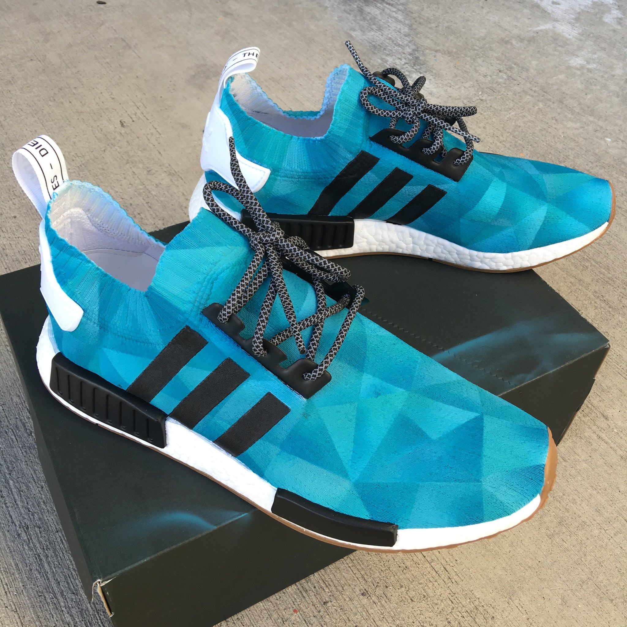 Custom Painted Monochromatic Adidas NMD Sneakers – B Street Shoes