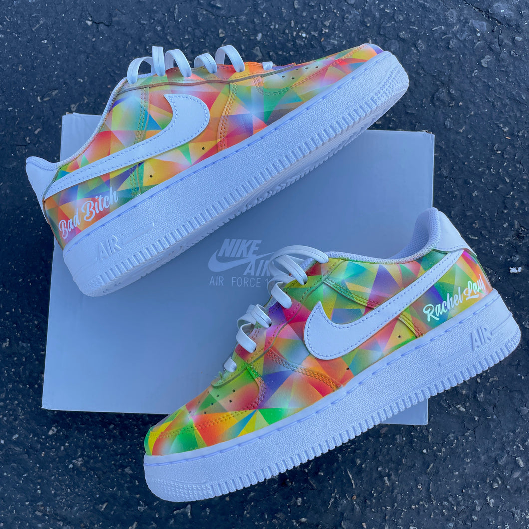 White Nike Af1 low - youth 5 - custom order - invoice 2 of 2