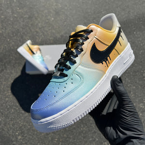 Custom Hand Painted Gold Marble Nike Air Force 1 Low – B Street Shoes