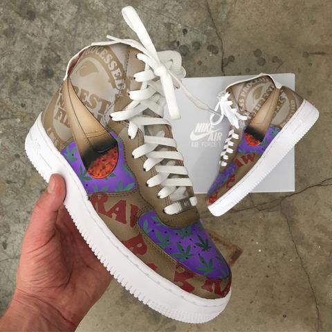 White Nike AF1 High Mens 13 Custom Order Invoice of