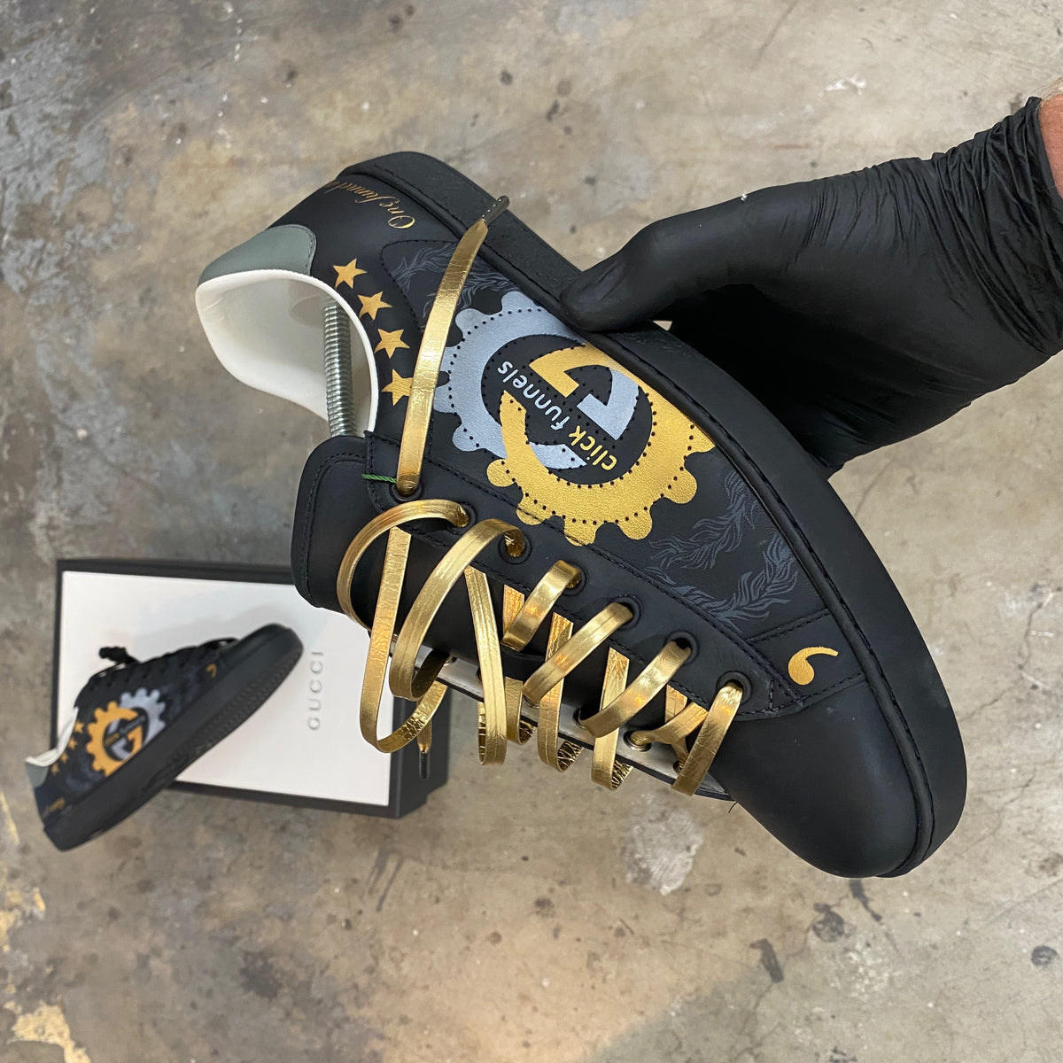 Men's Ace sneaker with Interlocking G - Mens 10.5 - Custom Order - inv ...