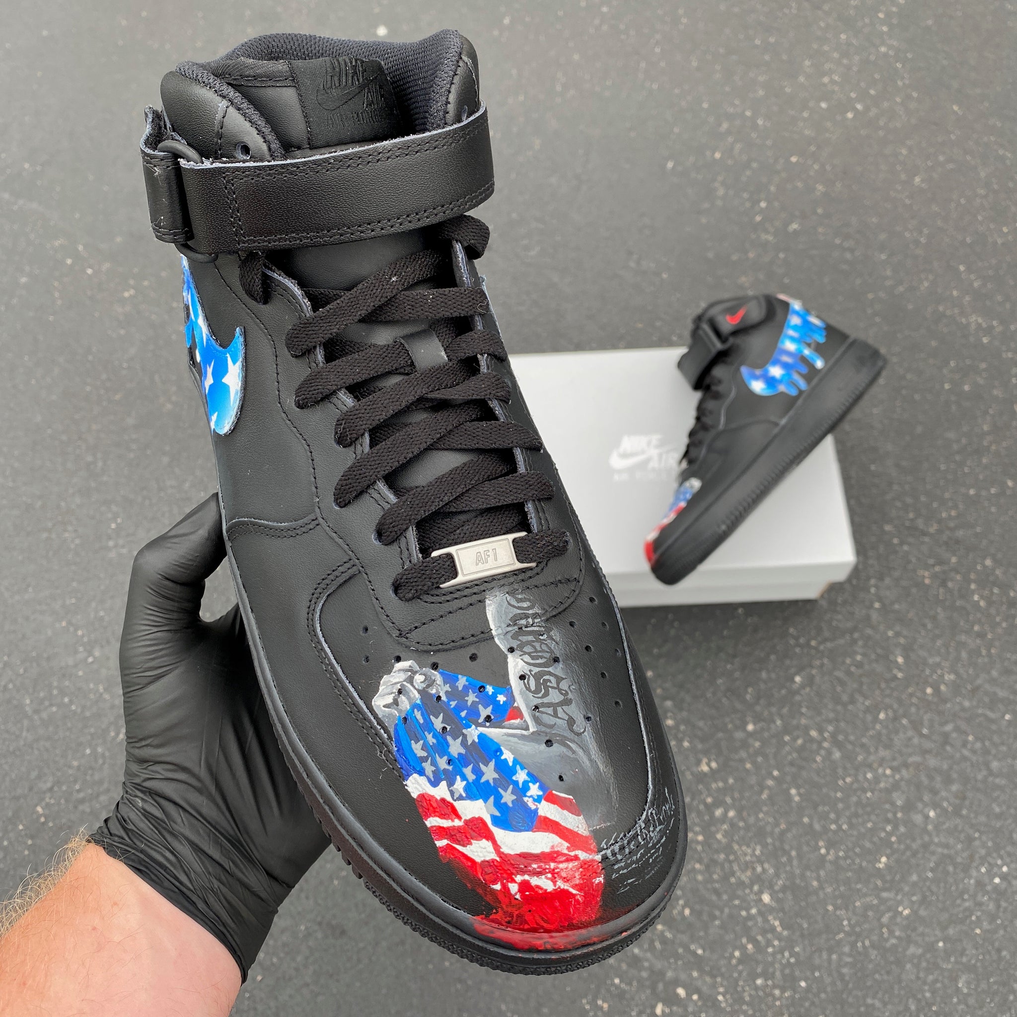 Nike Air Force 1 Low Custom Gray Swoosh AF1 Unisex Shoes for Men
