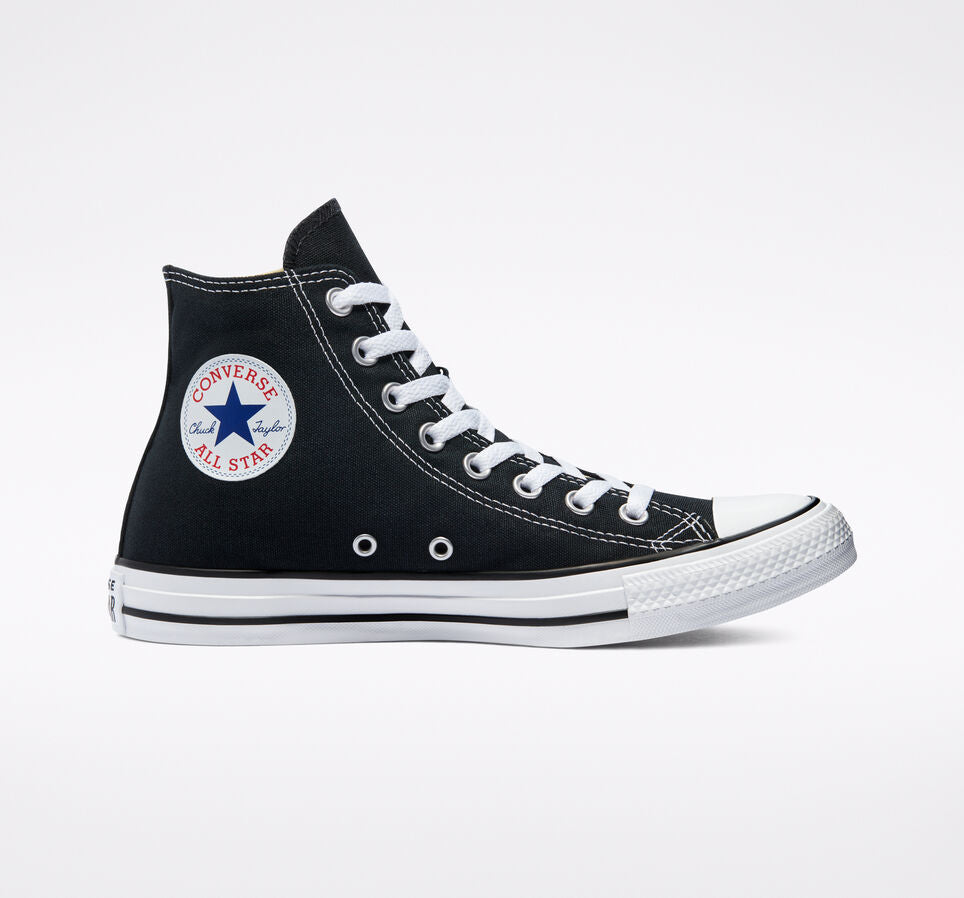 Black Converse All Star Hightop - Mens 9 - Custom Order - Invoice 1 of 2