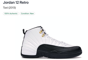 Jordan 12 taxi stockx best sale