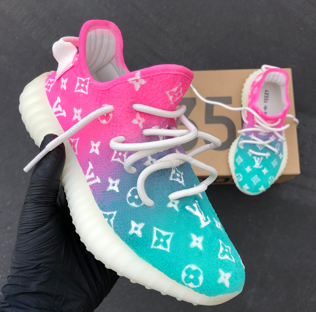 Custom Painted Adidas Yeezy's LV Ombre – B Street Shoes