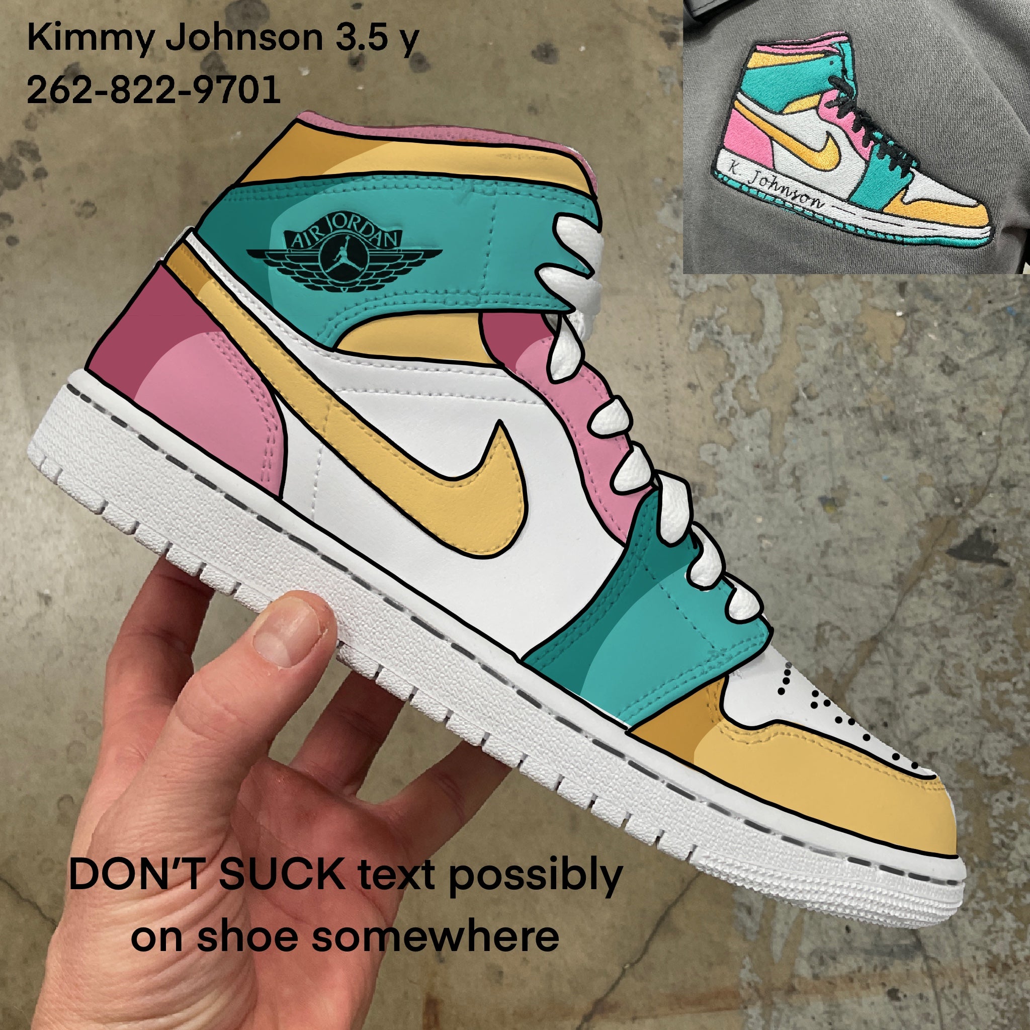 Custom Jordan Aj1 Mid Men Custom Jordan Mid Cartoon Kimmy Johnson