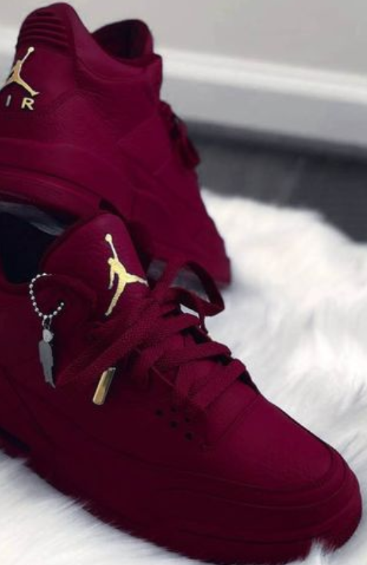 burgundy air jordans