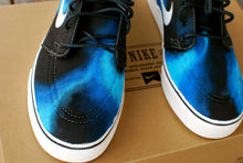 Hand painted Blue Smoke Nike Stefan Janoski Skate Shoes