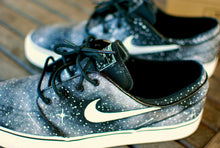 Custom Hand Painted Twilight Zone Black and White Galaxy Nike Stefan Janoski Skate Shoes